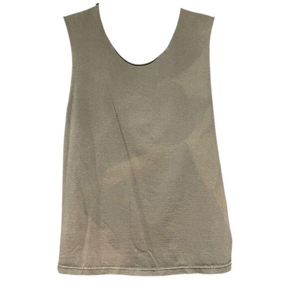 Nirvana Logo Gray & Yellow Cutoff Sleeves T-Shirt - Picture 2 of 4